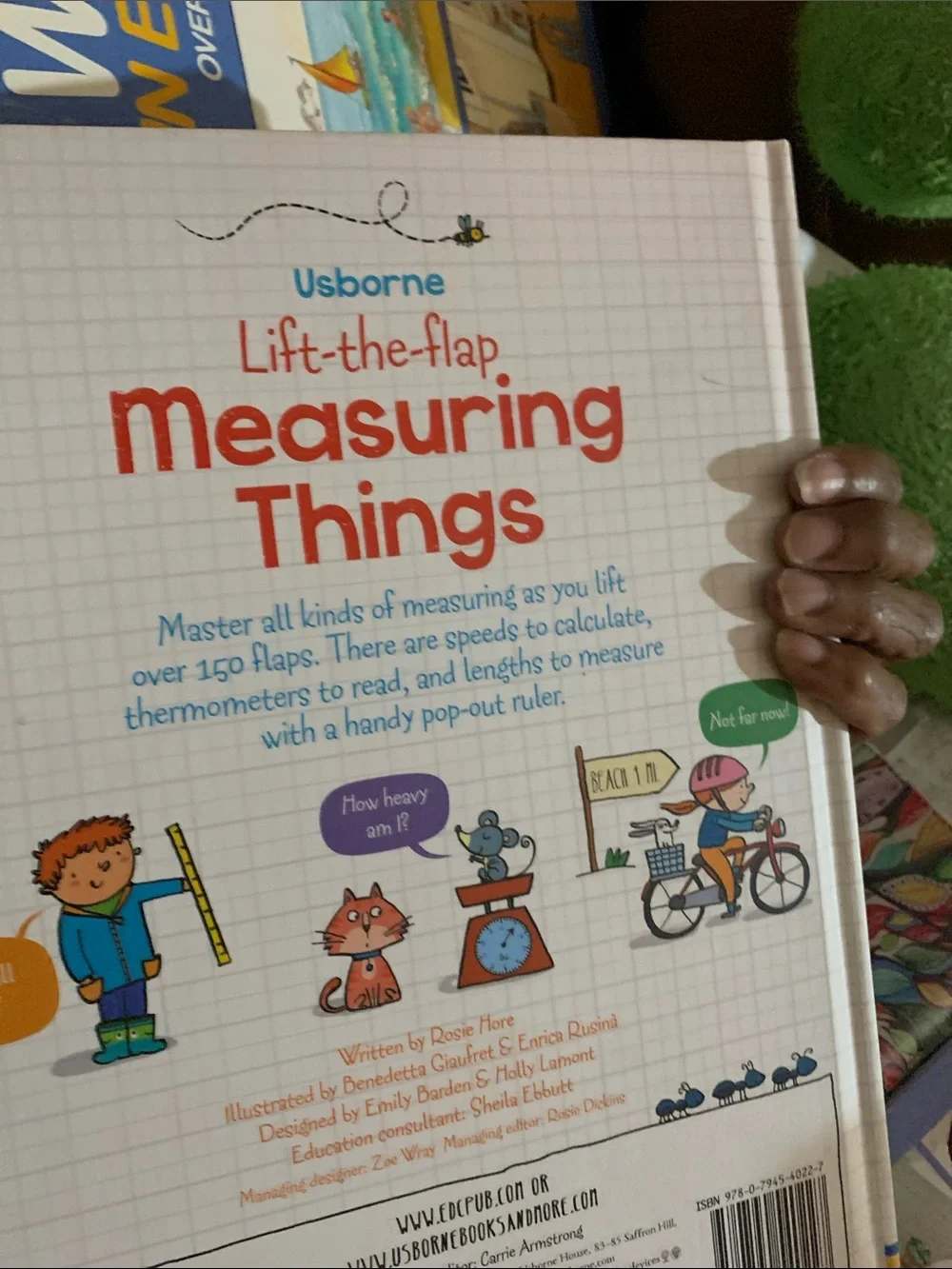 Usborne Lift-the-Flap Measuring Things - White, Red, Blue